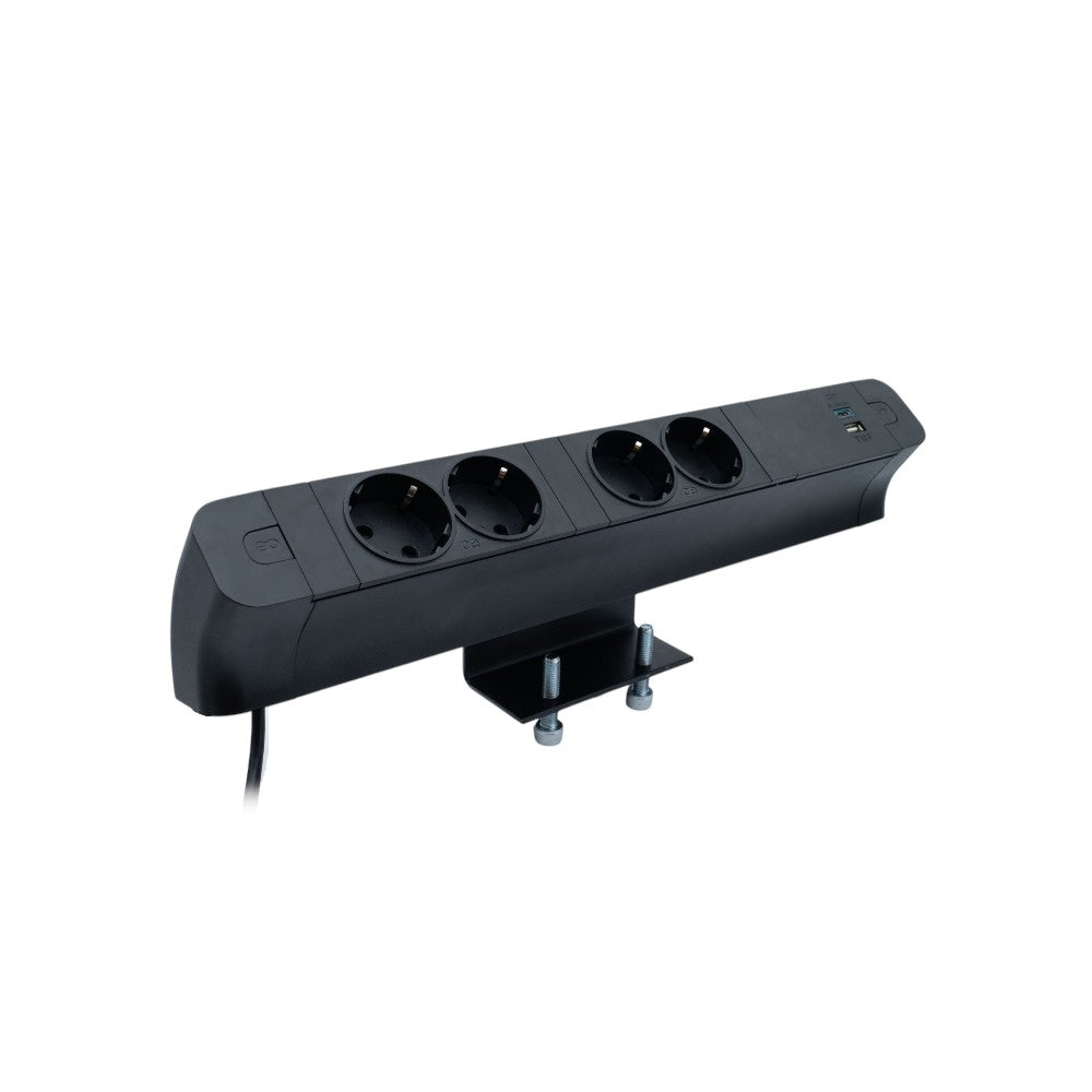 PACE Socket Unit 3Way 230V (2X DE2G, 1X TUF A+C 30W) Black