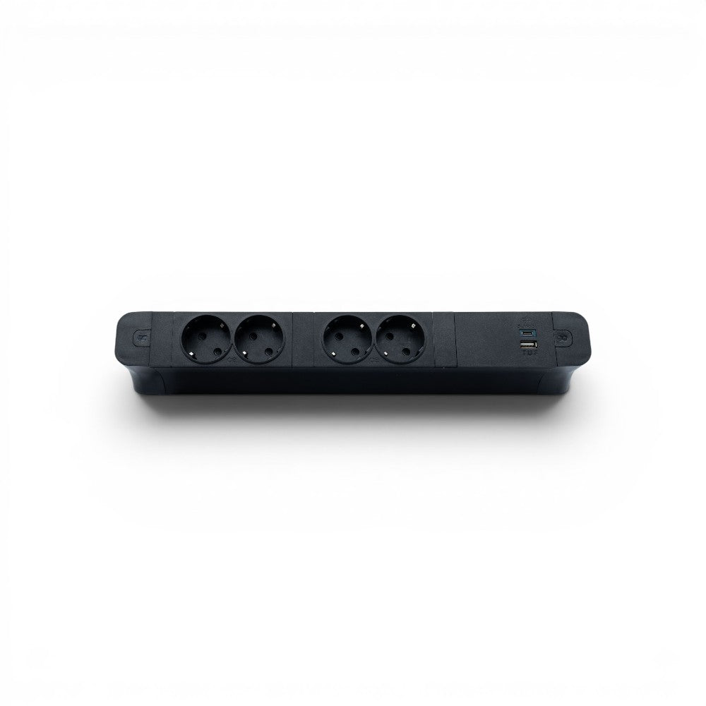 PACE Socket Unit 3Way 230V (2X DE2G, 1X TUF A+C 30W) Black