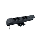 PACE Socket Unit 3Way 230V (2X DE2G, 1X TUF A+C 65W) Black