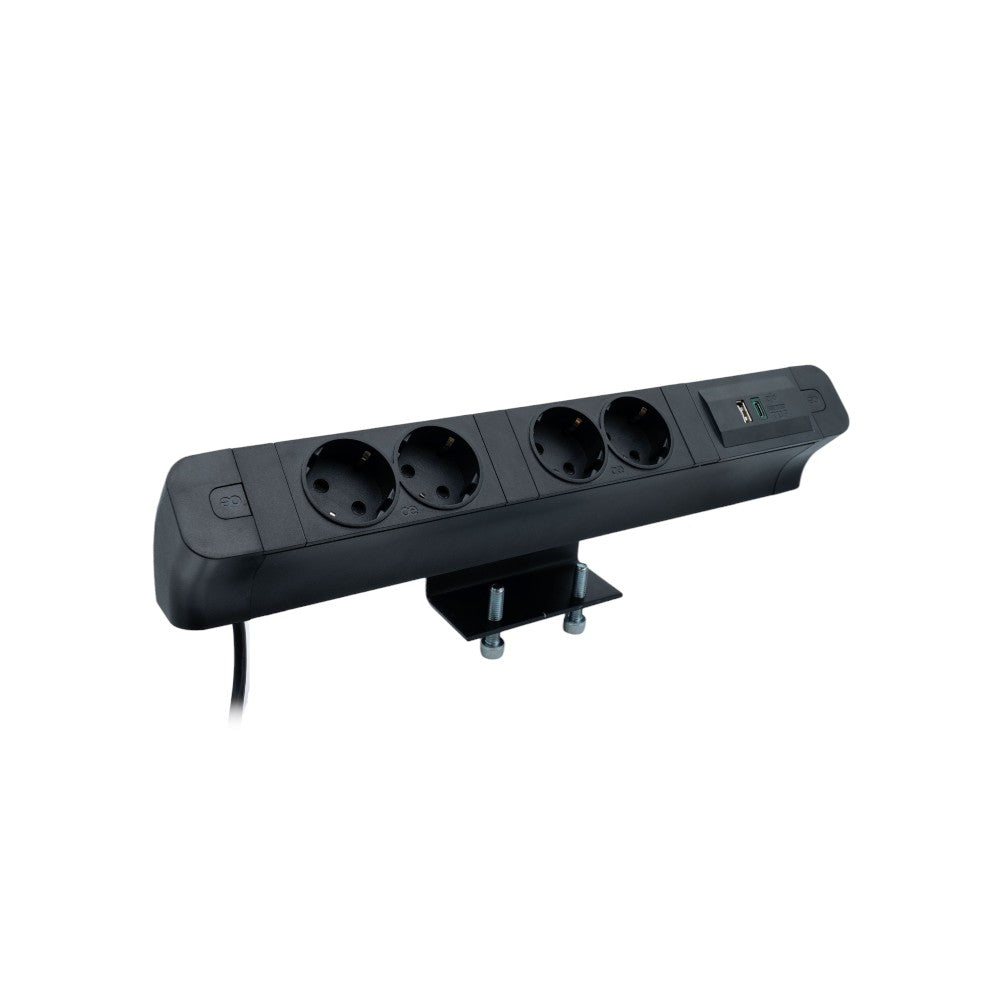 PACE Socket Unit 3Way 230V (2X DE2G, 1X TUF A+C 65W) Black