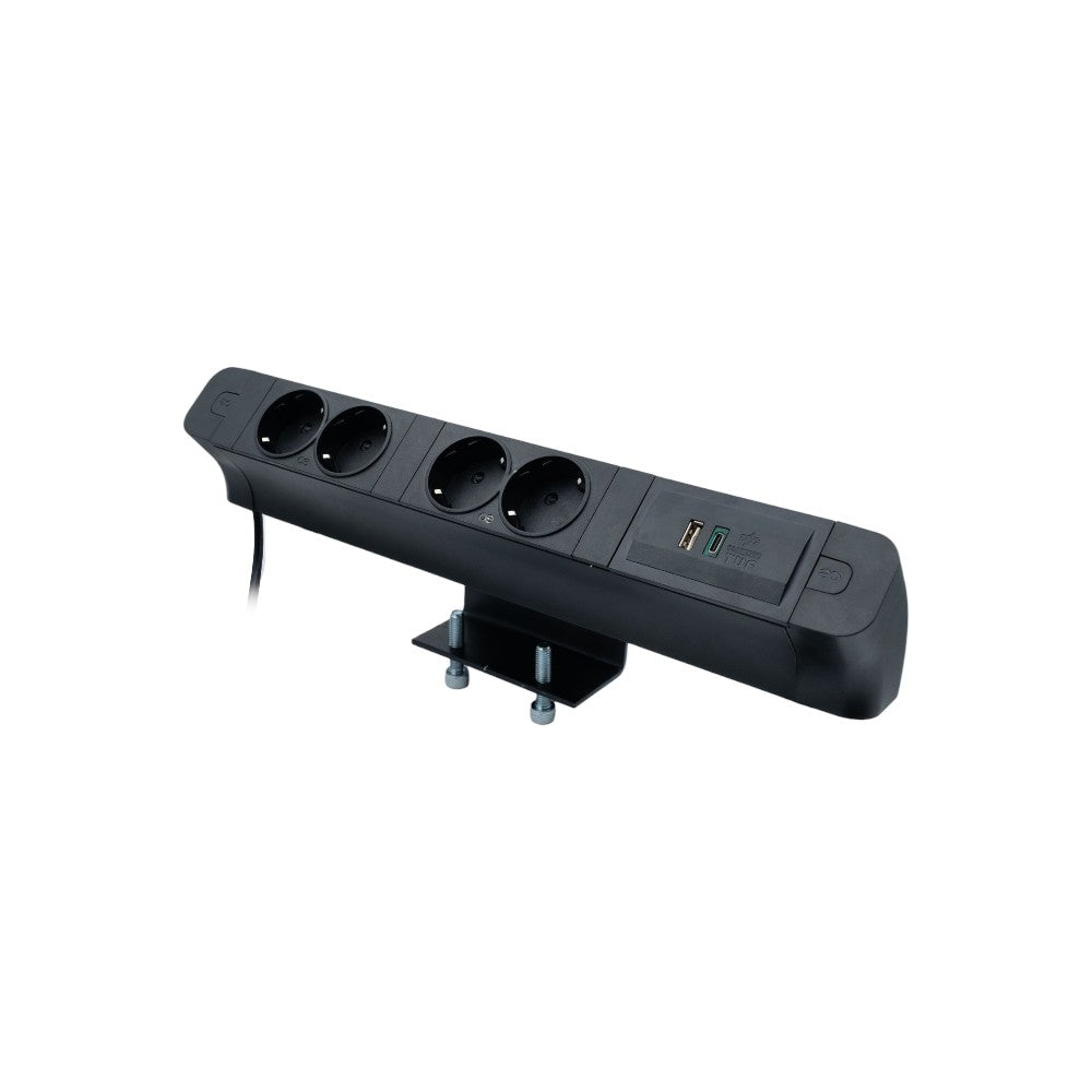 PACE Socket Unit 3Way 230V (2X DE2G, 1X TUF A+C 65W) Black