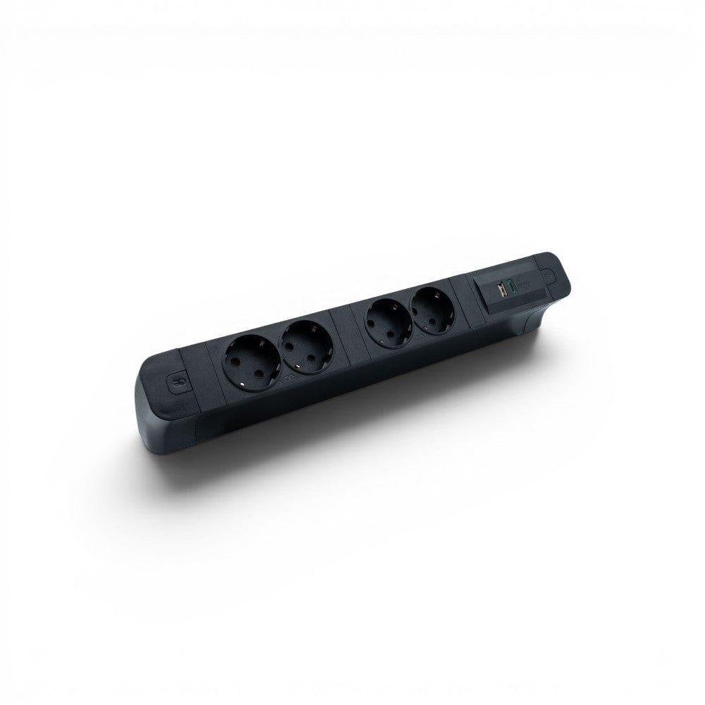 PACE Socket Unit 3Way 230V (2X DE2G, 1X TUF A+C 65W) Black