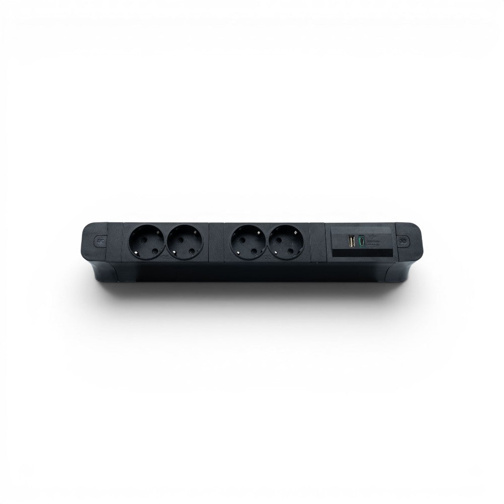 PACE Socket Unit 3Way 230V (2X DE2G, 1X TUF A+C 65W) Black