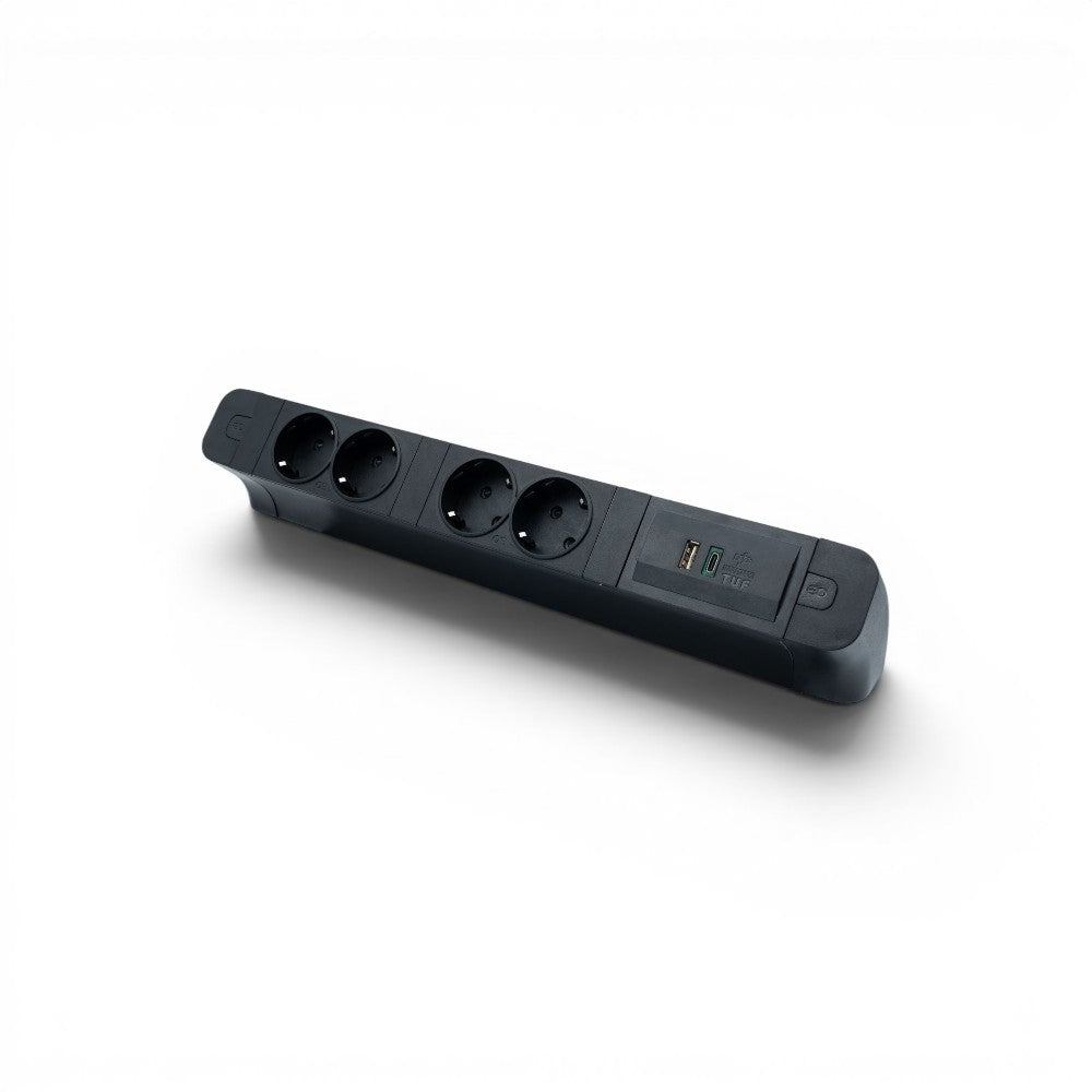 PACE Socket Unit 3Way 230V (2X DE2G, 1X TUF A+C 65W) Black