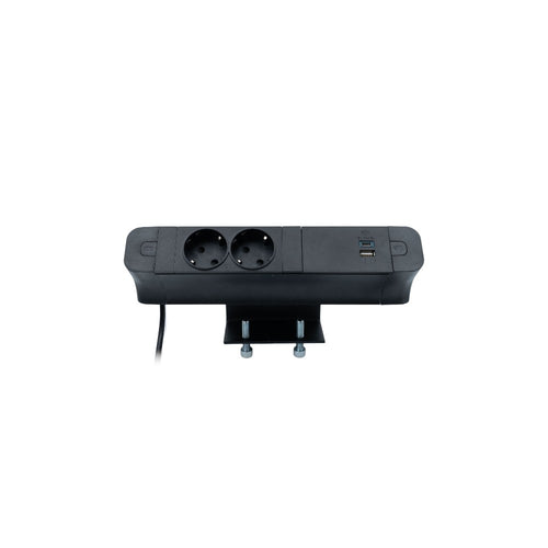 PACE Socket Unit 2Way 230V (1X DE2G, 1X TUF A+C 30W) Black