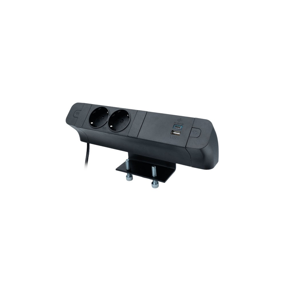 PACE Socket Unit 2Way 230V (1X DE2G, 1X TUF A+C 30W) Black