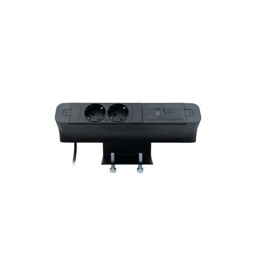 PACE Socket Unit 2Way 230V (1X DE2G, 1X TUF A+C 65W) Black