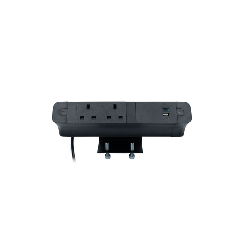 PACE Socket Unit 2Way 230V (1X UK2G, 1X TUF A+C 30W) Black