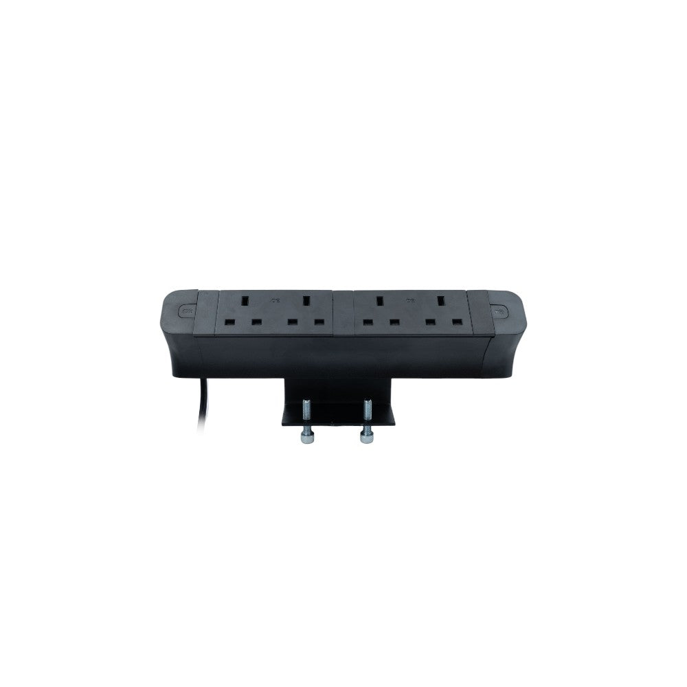PACE Socket Unit 2Way 230V (2X UK2G) Black