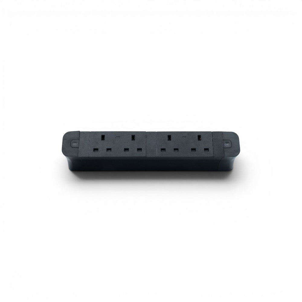 PACE Socket Unit 2Way 230V (2X UK2G) Black