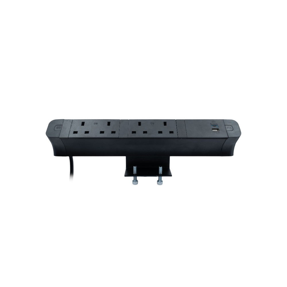 PACE Socket Unit 3Way 230V (2X UK2G, 1X TUF A+C 30W) Black