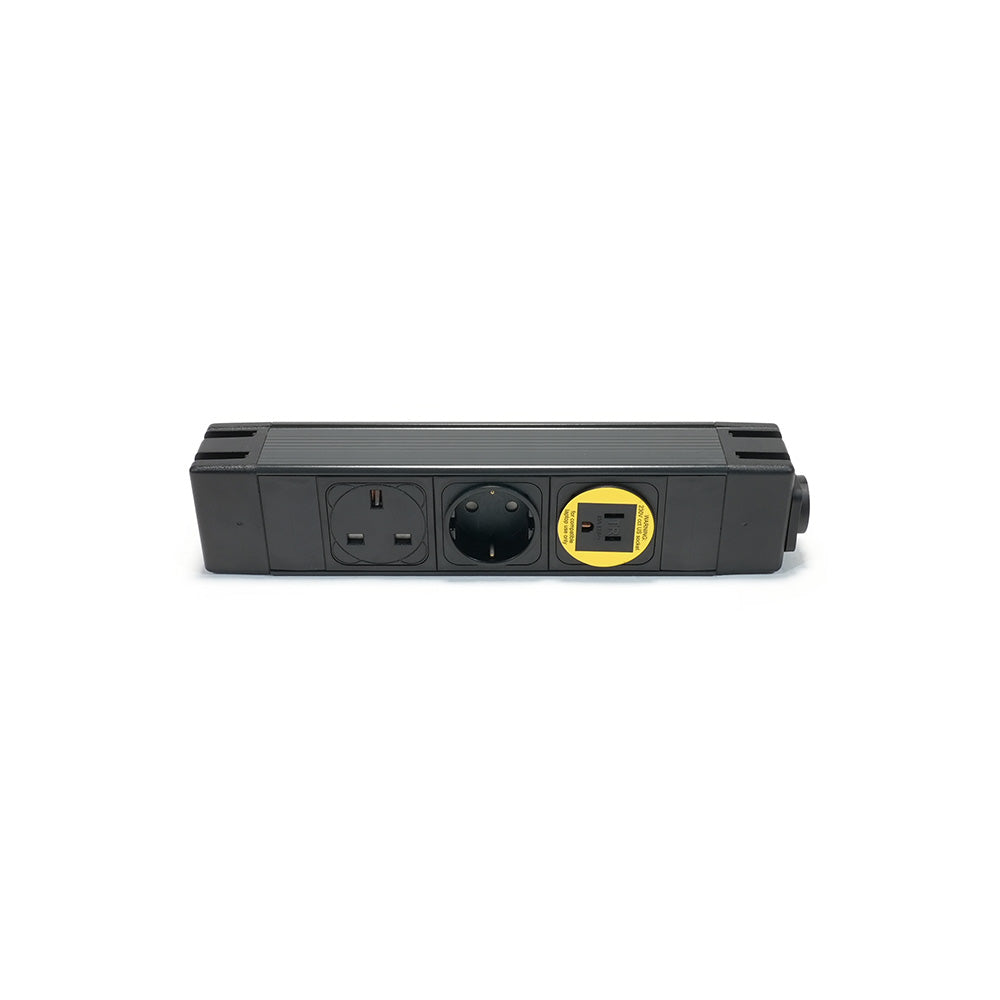 POWERBOX Socket Unit 3Way 230V (1X UK, 1X DE, 1X US)
