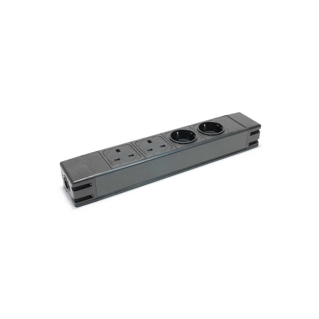 Powerbox Socket Unit 4Way 230V (2X UK, 2X DE) True1 Panel Mount In/Out