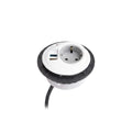 PIXELTUF Socket Unit 230V (1X DE, 1X TUF A+C 25W, C/W Pullthru) White