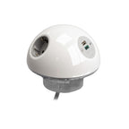 PLUTO Socket Unit 230V (2X DE, 1X TUF A+C 25W) Base Entry White Gloss