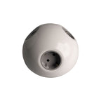 PLUTO Socket Unit 230V (2X DE, 1X TUF A+C 25W) Base Entry White Gloss