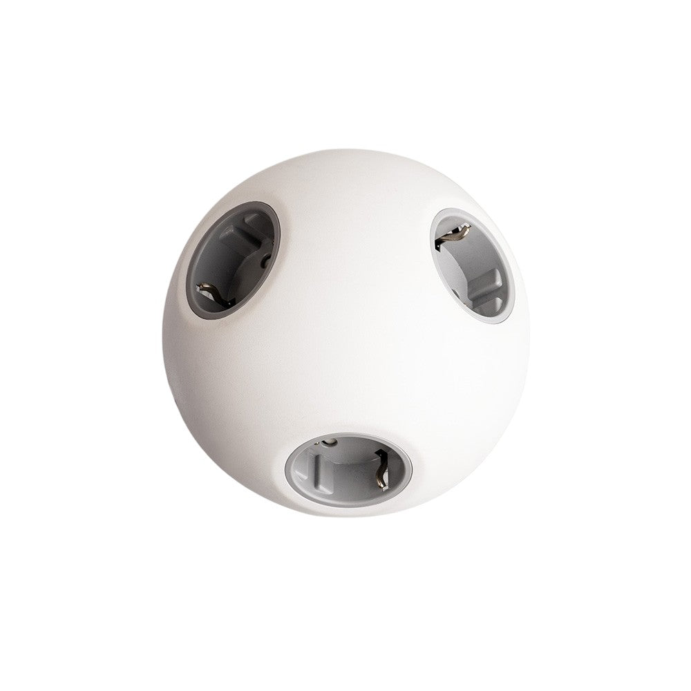 PLUTO Socket Unit 230V (3X DE) Base Entry White