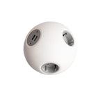 PLUTO Socket Unit 230V (2X DE, 1X TUF A+C 25W) Base Entry White