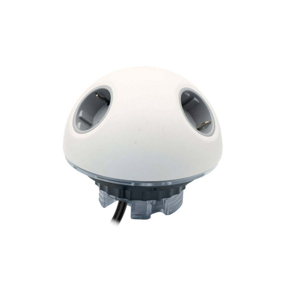 PLUTO Socket Unit 230V (2X DE, 1X TUF-HP A+C 72W) Base Entry White