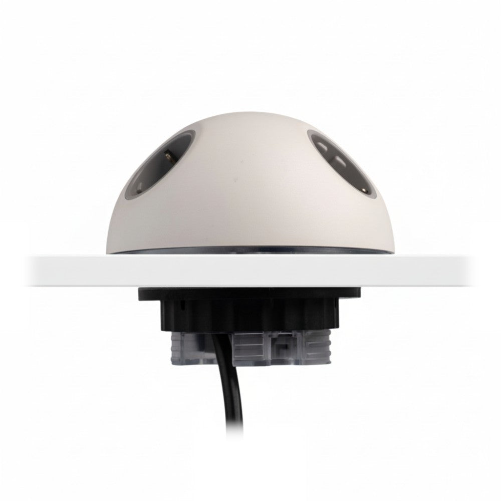 PLUTO Socket Unit 230V (2X DE, 1X TUF-HP A+C 72W) Base Entry White