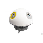 PLUTO Socket Unit 230V (1X DE, 1X US, 1X TUF A+C 25W) Base Entry White