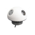 PLUTO Socket Unit 230V (1X UK, 1X DE, 1X TUF A+C 25W) Base Entry White