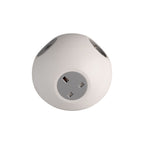 PLUTO Socket Unit 230V (1X UK, 1X DE, 1X TUF A+C 25W) Base Entry White
