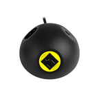PLUTO Socket Unit 230V (1X DE, 1X US, 1X TUF A+C 25W) Side Entry Black