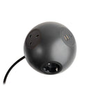 PLUTO Socket Unit 230V (1X UK, 1X DE, 1X TUF A+C 25W) Side Entry Black