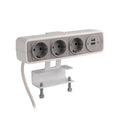 PULSE Socket Unit 4Way 230V (3X DE, 1X TUF A+C 25W) White