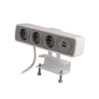 PULSE Socket Unit 4Way 230V (3X DE, 1X TUF A+C 25W) White