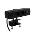 PULSE Socket Unit 4Way 230V (1X UK, 2X DE, 1X TUF A+C 25W) Black