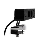 PULSE Socket Unit 4Way 230V (1X UK, 2X DE, 1X TUF A+C 25W) Black
