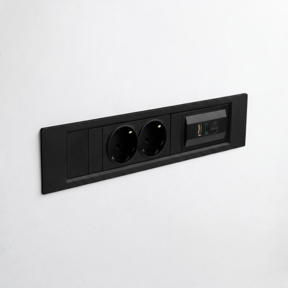 QIKFRAME45 Unit 230V (1X DE2G, 1X TUF A+C 65W) Black