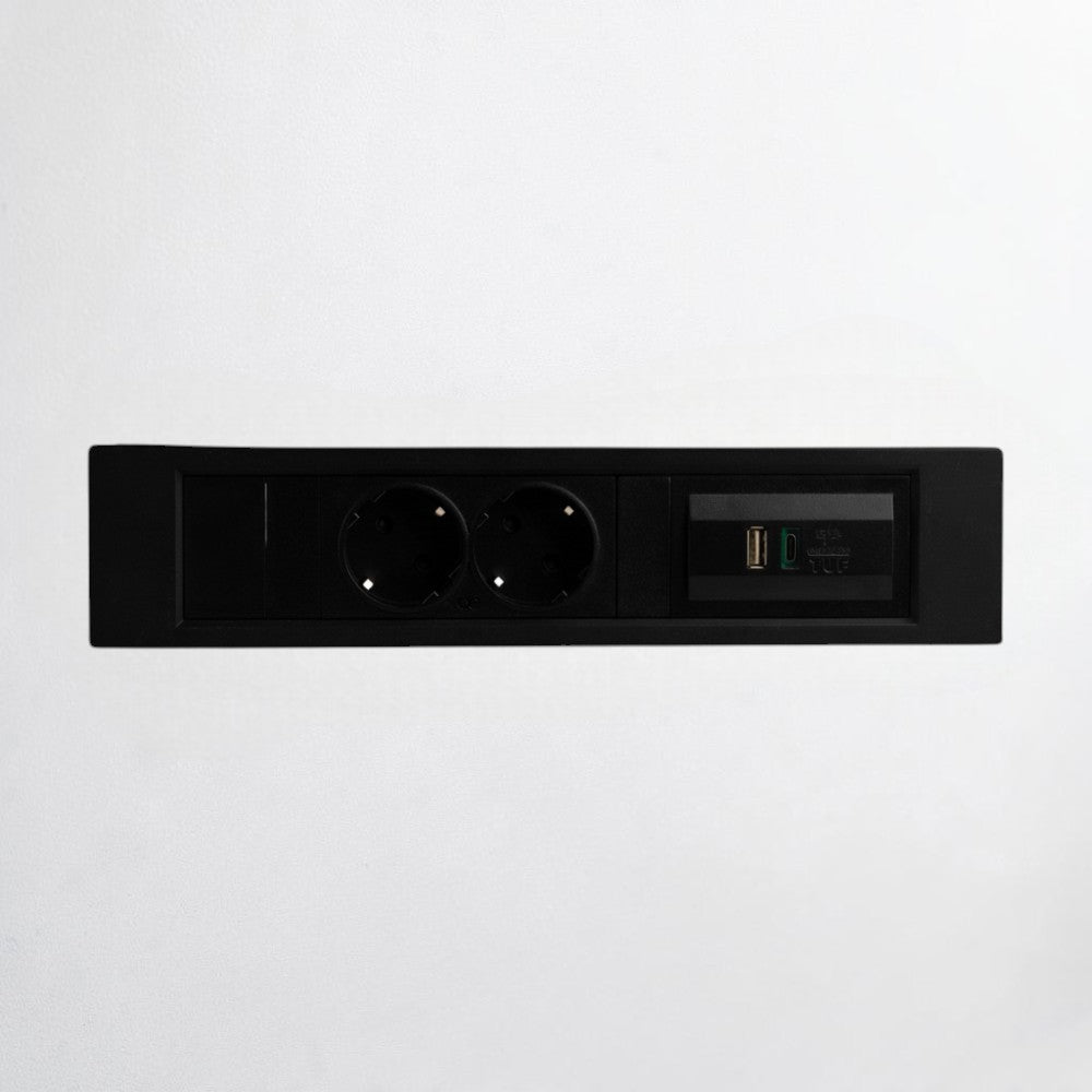 QIKFRAME45 Unit 230V (1X DE2G, 1X TUF A+C 65W) Black