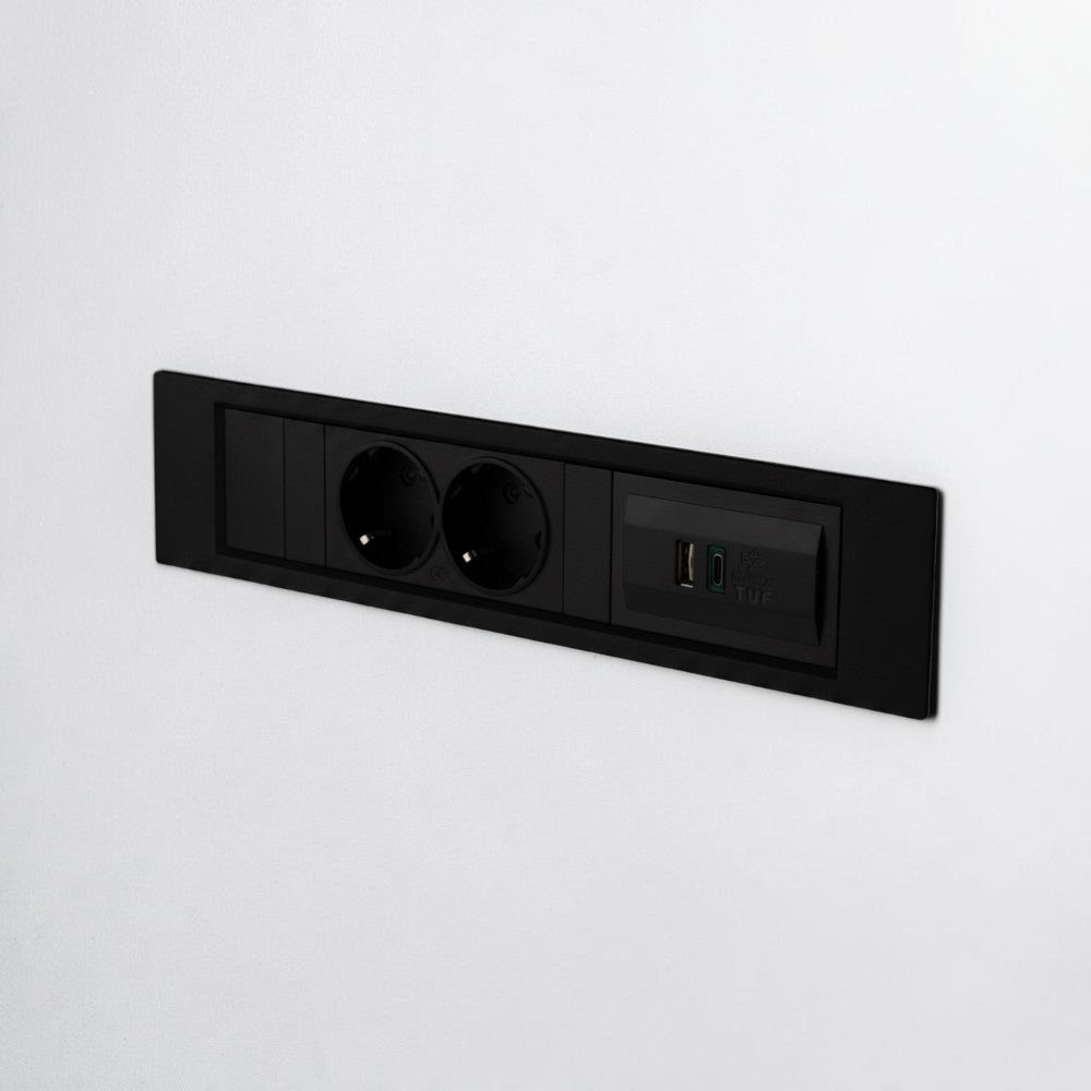QIKFRAME45 Unit 230V (1X DE2G, 1X TUF A+C 65W) Black