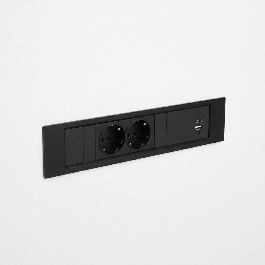 QIKFRAME45 Unit 230V (1X DE2G, 1X TUF A+C 30W) Black