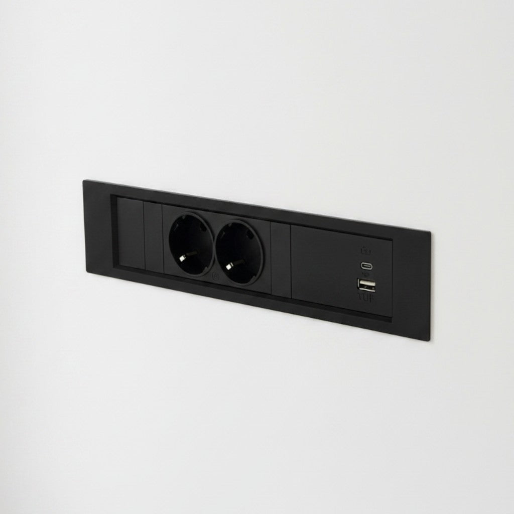 QIKFRAME45 Unit 230V (1X DE2G, 1X TUF A+C 30W) Black