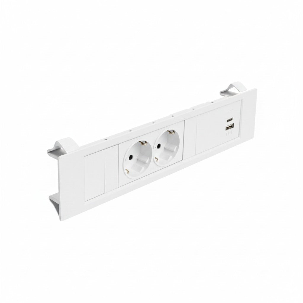 QIKFRAME45 Unit 230V (1X DE2G, 1X TUF A+C 30W) White