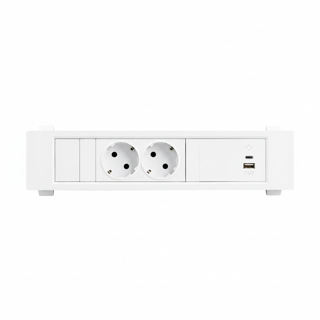 QIKFRAME45 Unit 230V (1X DE2G, 1X TUF A+C 30W) White