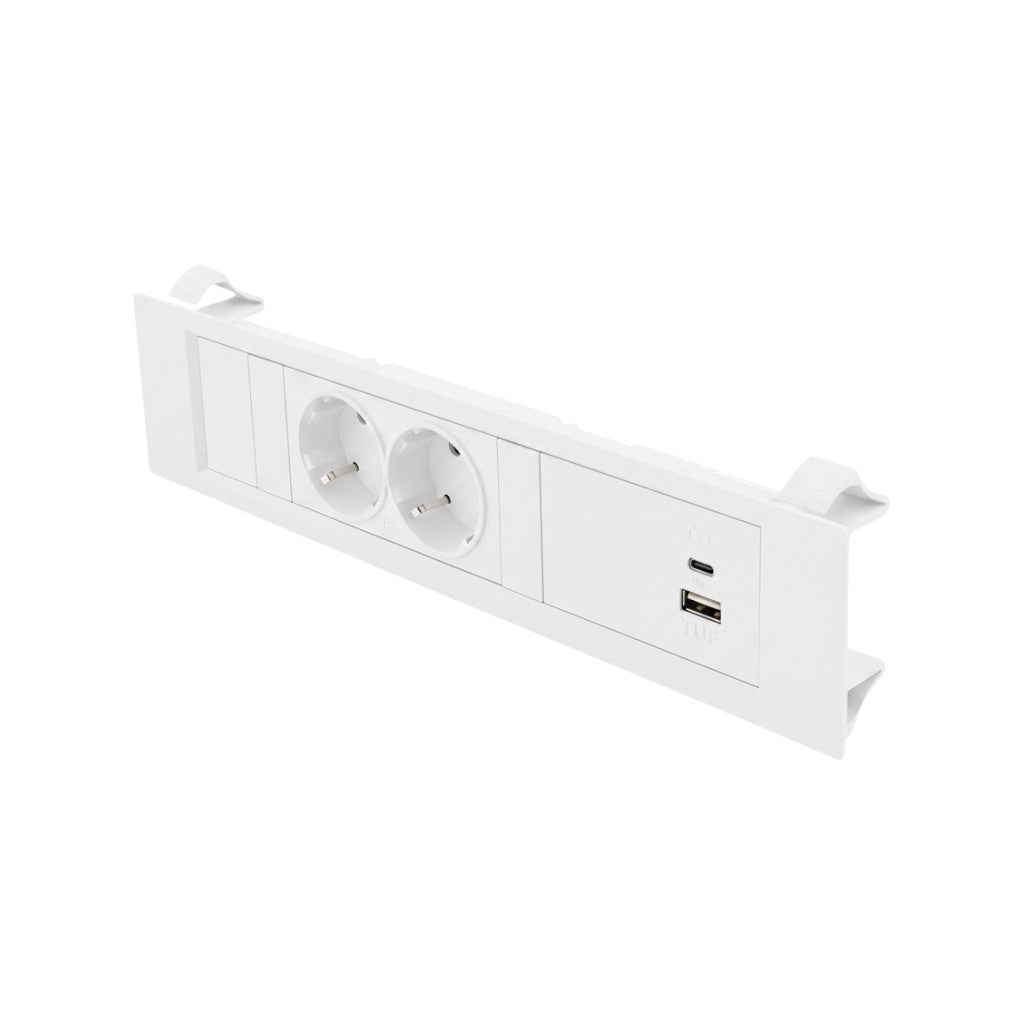 QIKFRAME45 Unit 230V (1X DE2G, 1X TUF A+C 30W) White