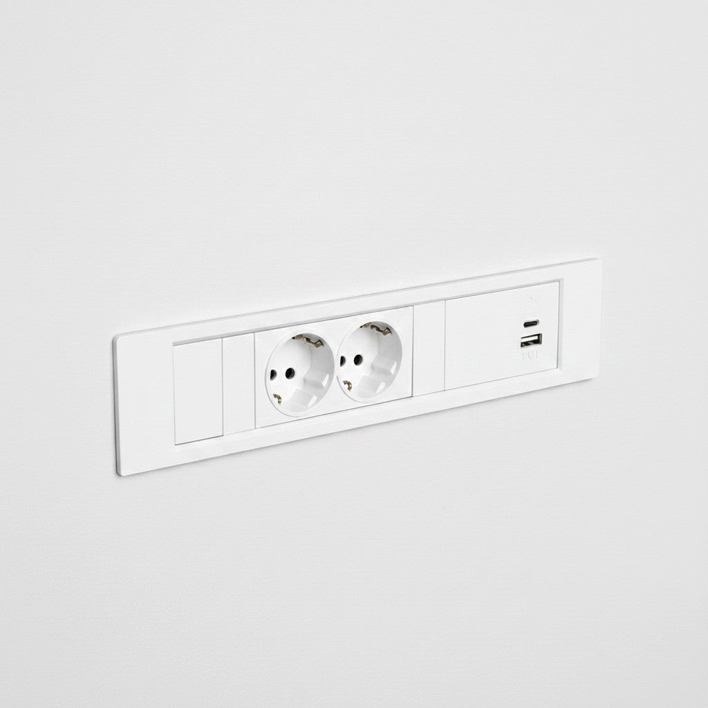 QIKFRAME45 Unit 230V (1X DE2G, 1X TUF A+C 30W) White