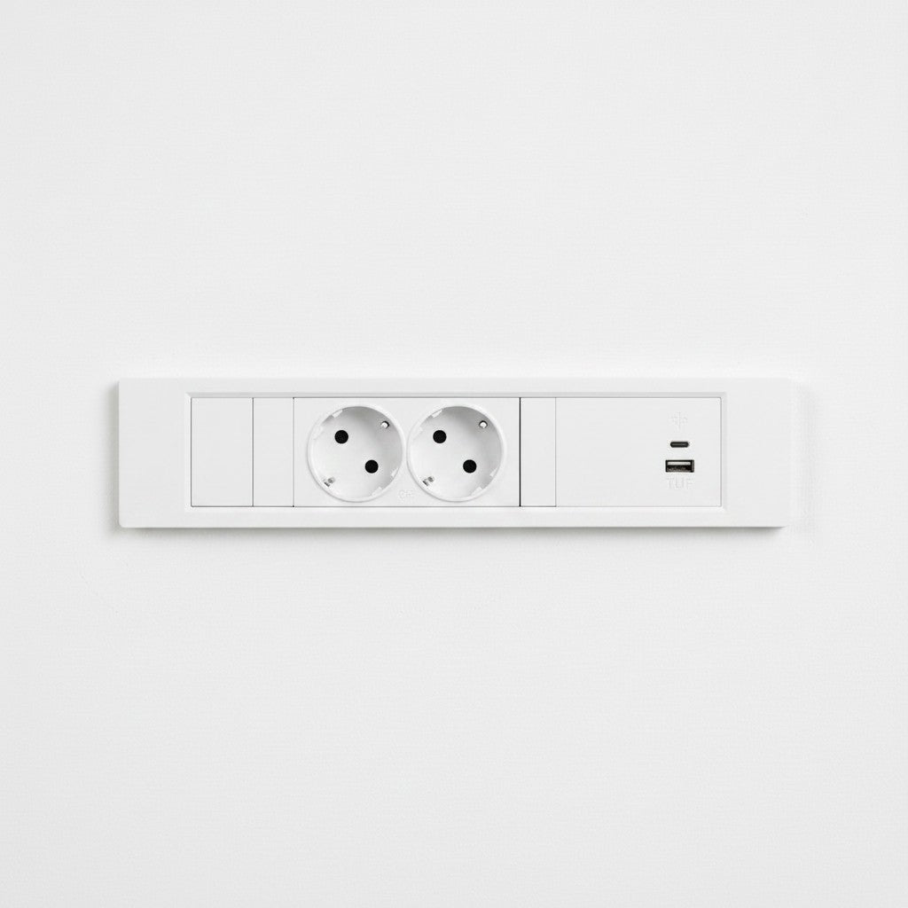 QIKFRAME45 Unit 230V (1X DE2G, 1X TUF A+C 30W) White