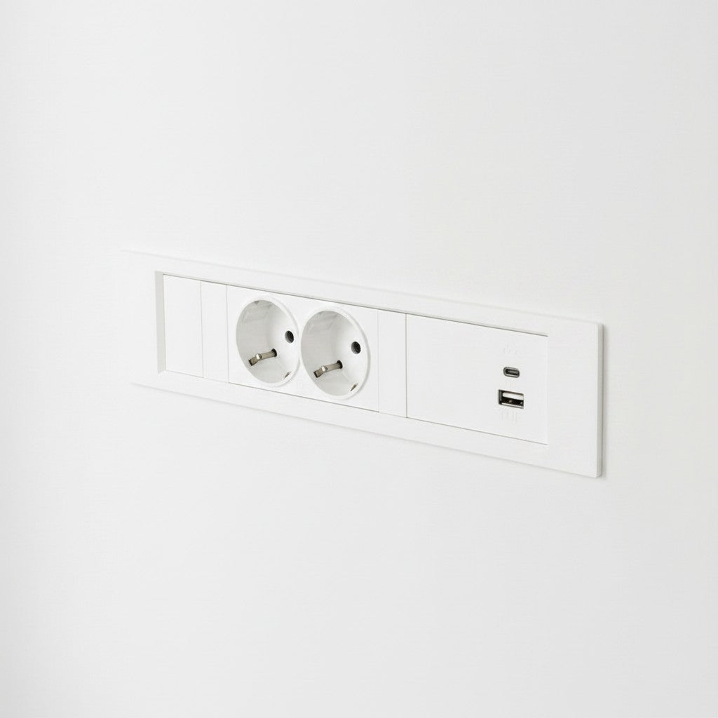QIKFRAME45 Unit 230V (1X DE2G, 1X TUF A+C 30W) White