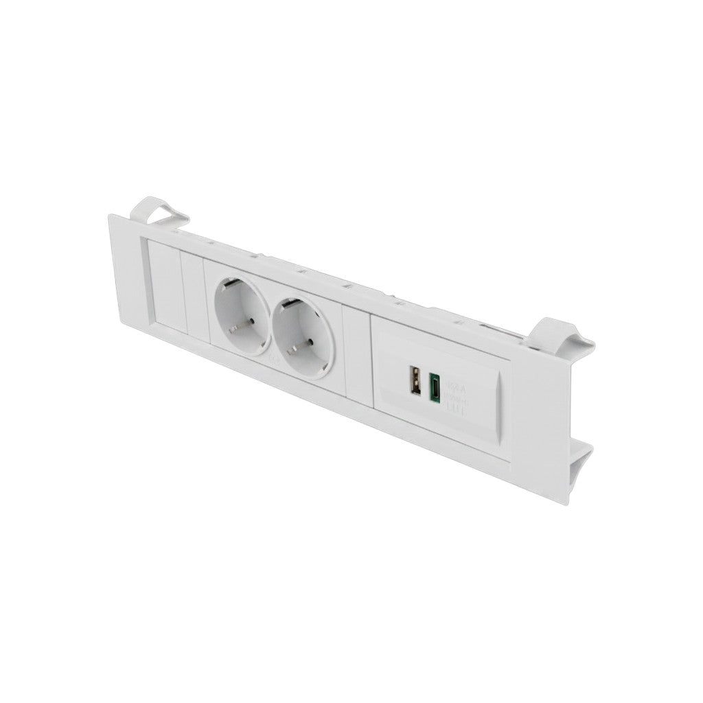 QIKFRAME45 Unit 230V (1X DE2G, 1X TUF A+C 65W) White