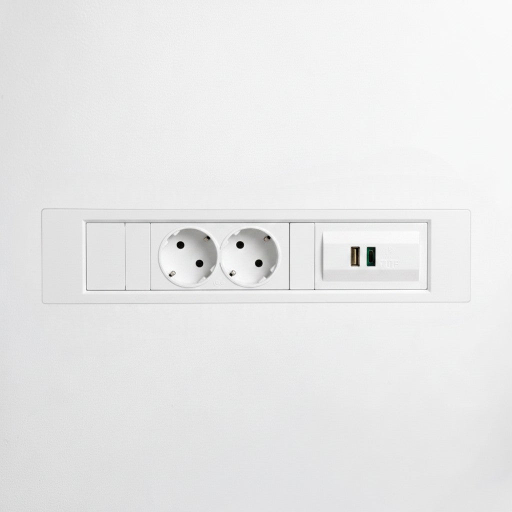 QIKFRAME45 Unit 230V (1X DE2G, 1X TUF A+C 65W) White