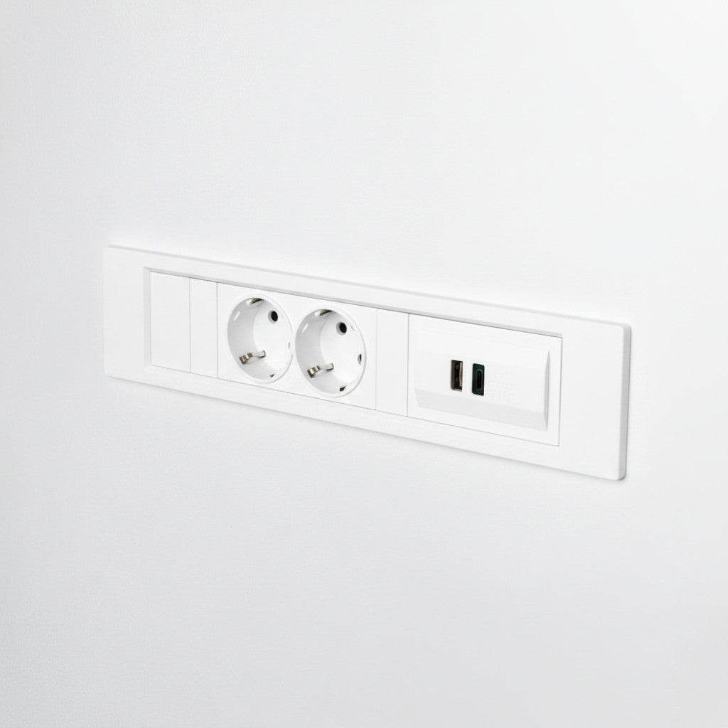 QIKFRAME45 Unit 230V (1X DE2G, 1X TUF A+C 65W) White