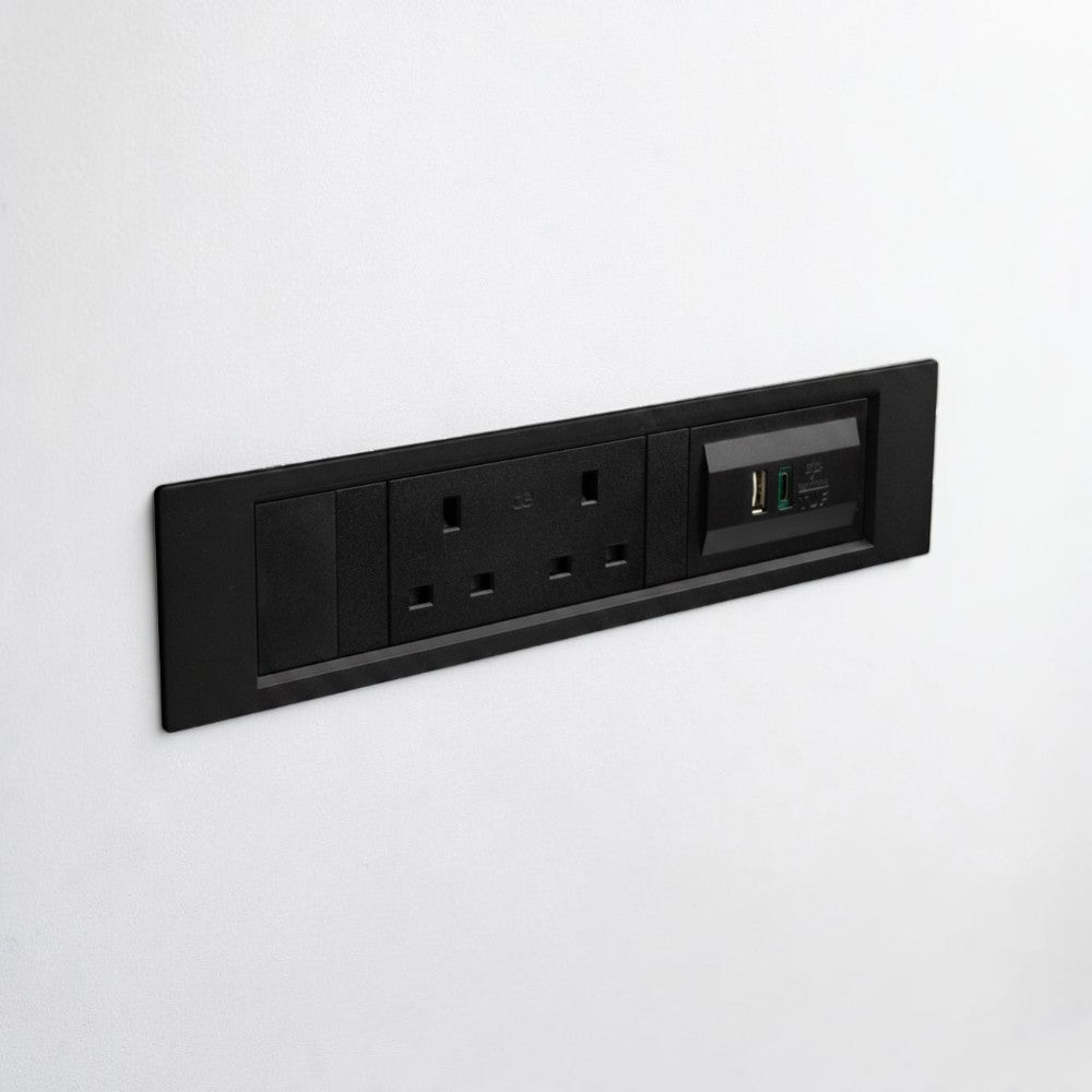 QIKFRAME45 Unit 230V (1X UK2G, 1X TUF A+C 65W) Black