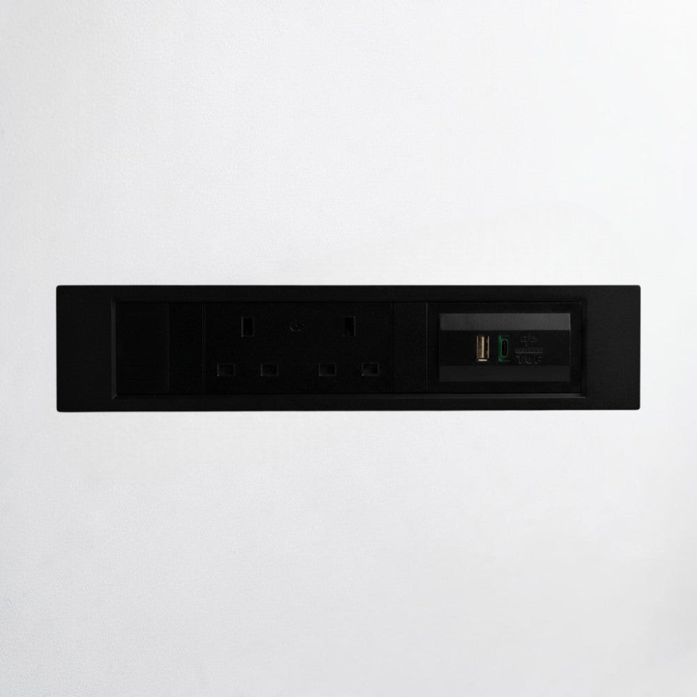 QIKFRAME45 Unit 230V (1X UK2G, 1X TUF A+C 65W) Black