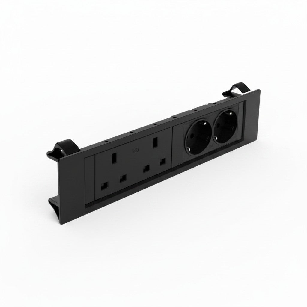 QIKFRAME45 Unit 230V (1X UK2G, 1X DE2G) Black